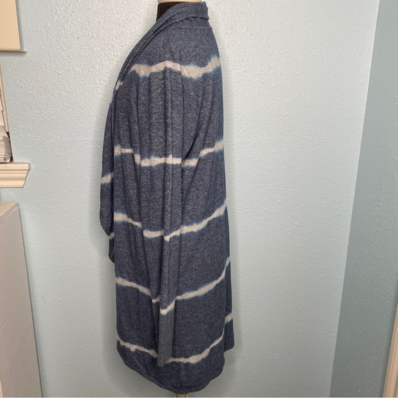 Knox Rose Blue Tie Dye Open Front Cardigan Jacket - Picture 2 of 7
